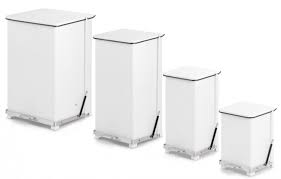 Industrieller Tritt-Mülleimer 27L - weiss